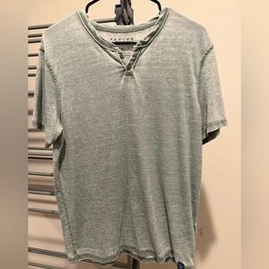 Lucky brand green grey henley shirt